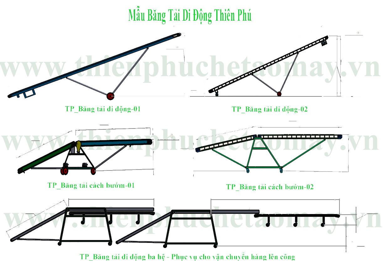 Mẫu băng tải di động Mẫu băng tải di động